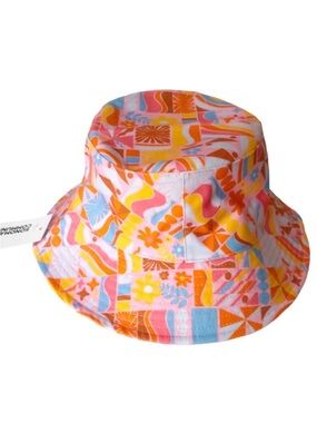 Sonoma Pink & Orange Cotton Bucket Hat